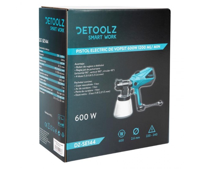 Pistol electric de vopsit 600w 1200 ml/min