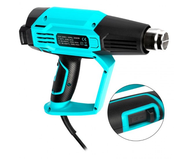 Pistol aer cald 2000 w 3 trepte 600ᵒc profesional