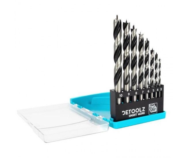 Set burghie detoolz pentru lemn 8 bucati g01