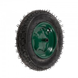 Roata verde 350-8 pentru ax mic (camera) 