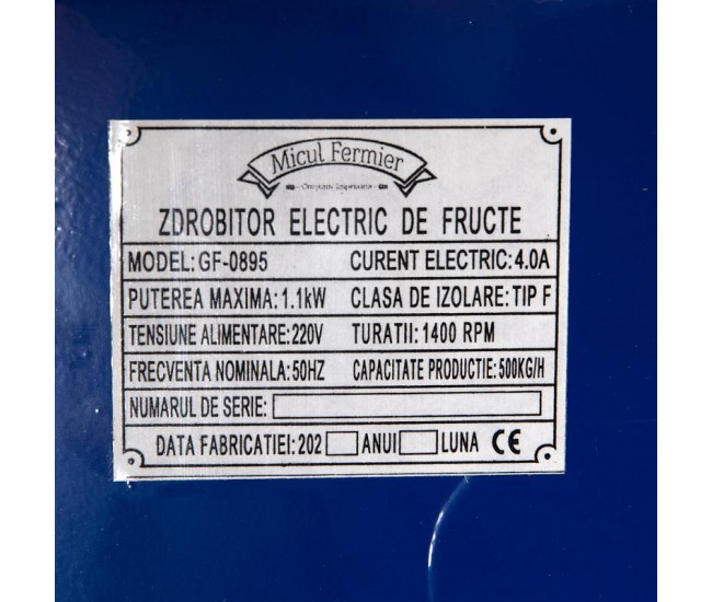 Zdrobitor fructe electric micul fermier