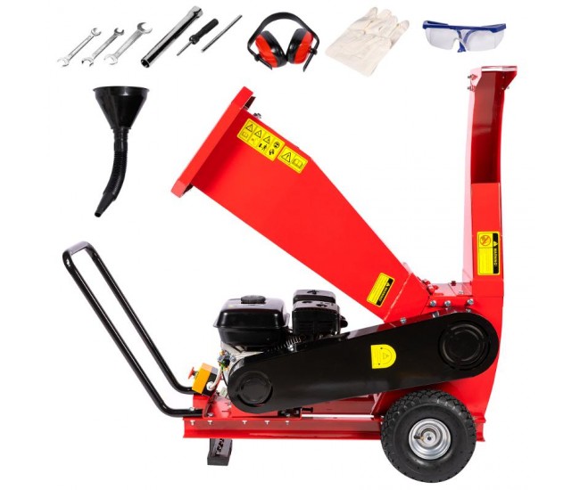 Tocator pentru crengi si vita de vie micul fermier, Ø76mm, motor benzina 6.5cp pentru rumegus