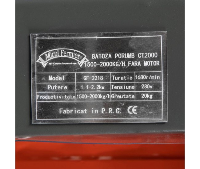 Batoza de porumb ct2000 1500-2000kg/h fara motor