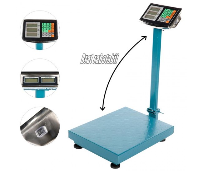 Cantar electronic micul fermier 300kg afisaj dublu brat
