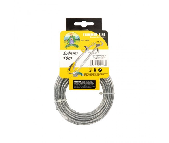 Fir trimer/mtc cu insertie metal 10m 2.4mm