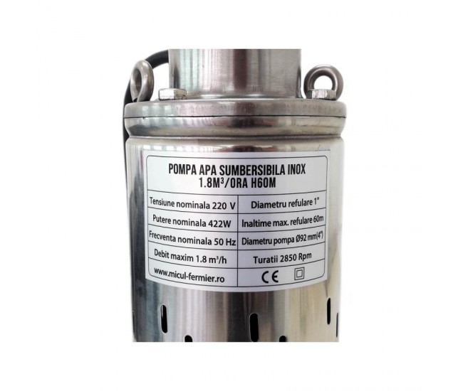 Pompa apa submers. 60m inox 4sk-100 cu snec 1.8mc Pompa apa submers. 60m inox 4sk-100 cu snec 1.8mc