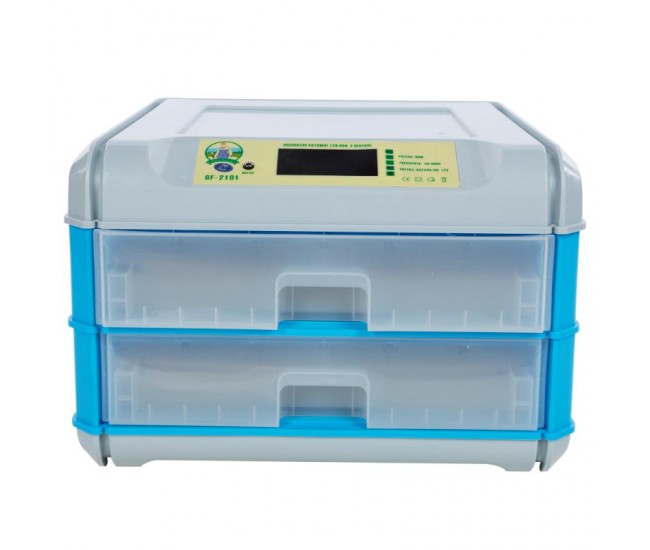 Incubator electric micul fermier capacitate 128 oua, 2 etaje, alimentare 220v/12v