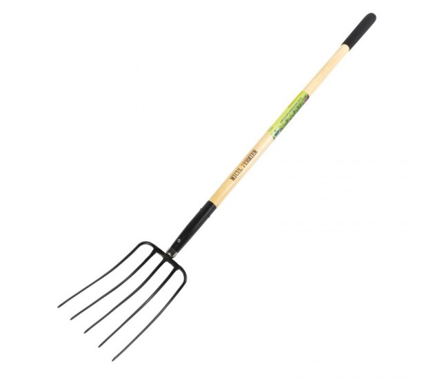 Furca cu 5 dinti, maner lemn, 1520mm