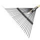 Grebla frunze 24 dinti flexibili,maner lemn,1650mm