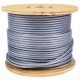 Tambur cablu otel zincat micul fermier, plastifiat, diametru 4-5.5mm, lungime 100m