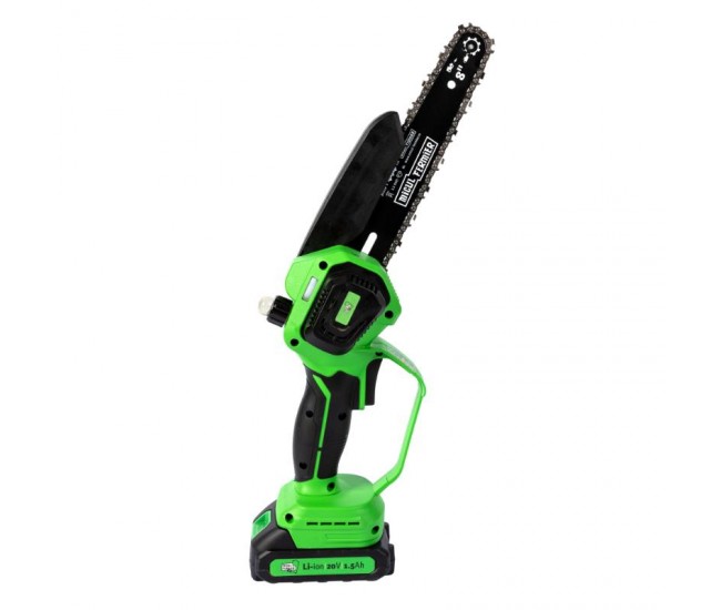 Mini drujba micul fermier, 20v, cu doua lame 6'' si 8'', doua lanturi