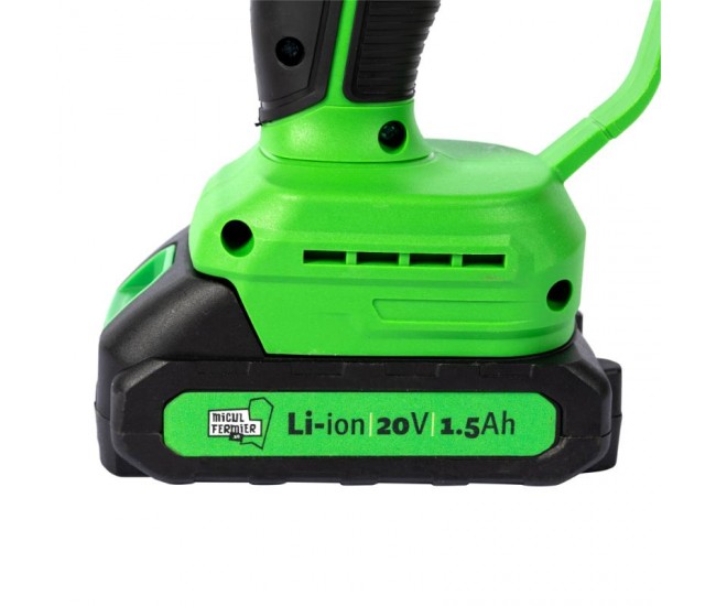 Mini drujba micul fermier, 20v, cu doua lame 6'' si 8'', doua lanturi