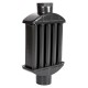 Burlan recuperator caldura, plat, 120 mm, gri mat