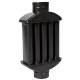 Burlan recuperator caldura plat, 130 mm, gri mat