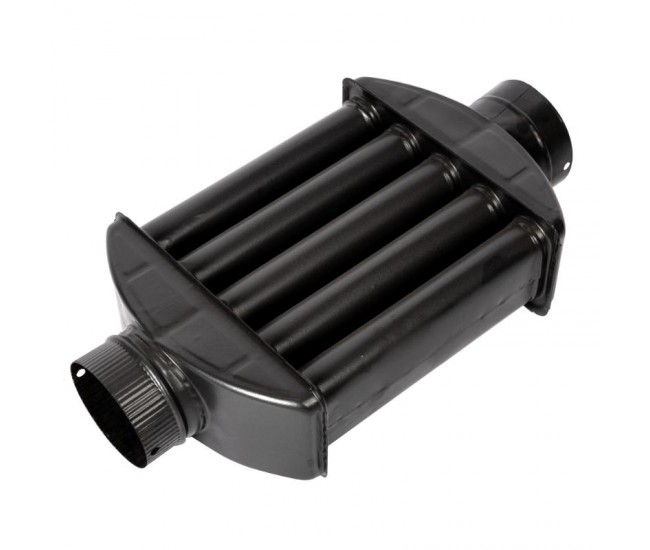 Burlan recuperator caldura plat, 130 mm, gri mat