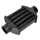 Burlan recuperator caldura plat, 130 mm, gri mat