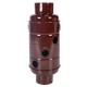Burlan recuperator caldura, rotund, 120 mm, maro