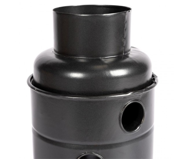 Burlan recuperator caldura, rotund, 120 mm, gri mat
