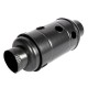 Burlan recuperator caldura, rotund, 120 mm, gri mat