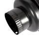 Burlan recuperator caldura, rotund, 120 mm, gri mat