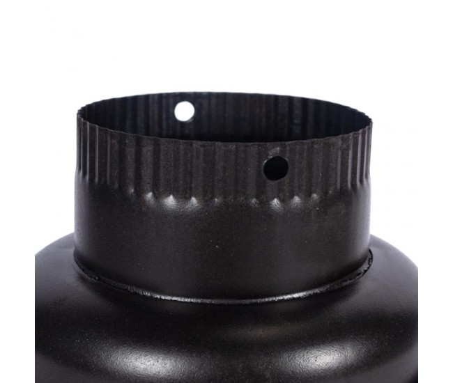 Burlan recuperator caldura, rotund, 130 mm, gri mat