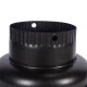 Burlan recuperator caldura, rotund, 130 mm, gri mat