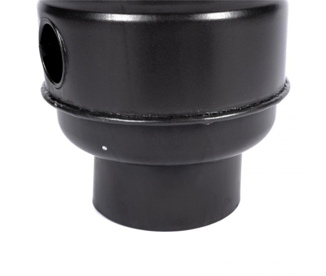 Burlan recuperator caldura, rotund, 130 mm, gri mat
