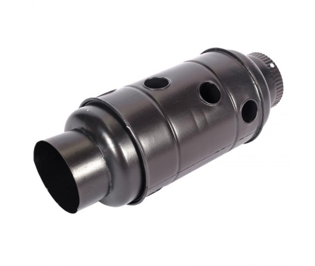 Burlan recuperator caldura, rotund, 130 mm, gri mat