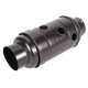 Burlan recuperator caldura, rotund, 130 mm, gri mat