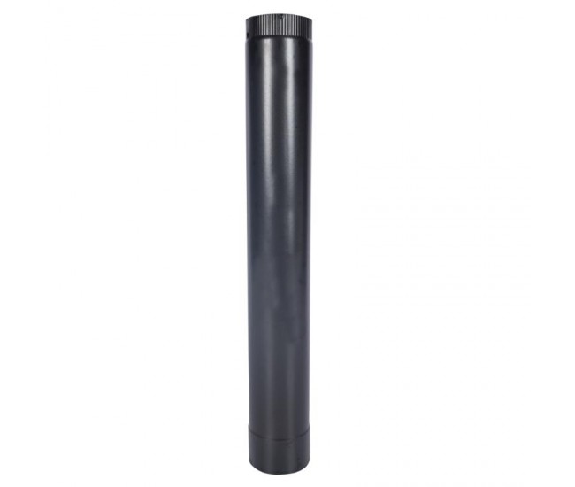 Burlan pentru soba pe lemne, 130 mm, gri mat