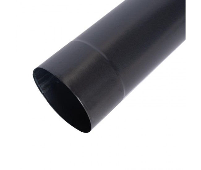 Burlan pentru soba pe lemne, 130 mm, gri mat