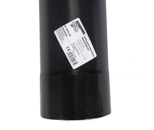 Burlan pentru soba pe lemne, 130 mm, gri mat