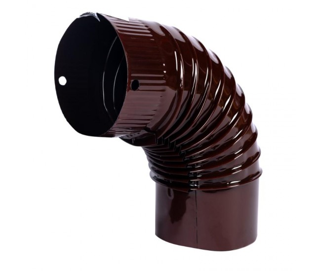Cot pentru soba pe lemne, 90˚, 120mm, maro