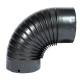 Cot pentru soba pe lemne, 90˚, 120mm, gri mat