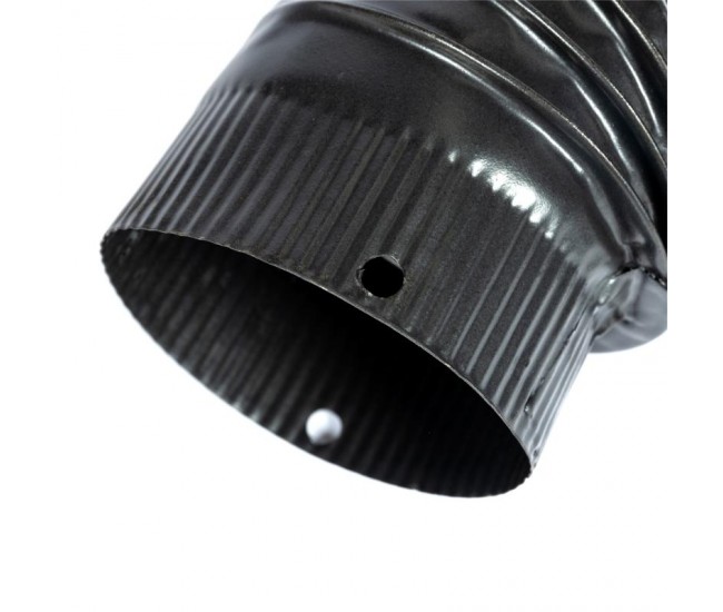 Cot pentru soba pe lemne, 90˚, 120mm, gri mat