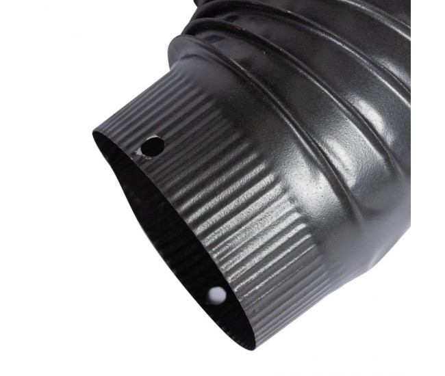 Cot pentru soba pe lemne, 90˚, 130mm, gri mat