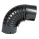 Cot pentru soba pe lemne, 90˚, 150mm, gri mat