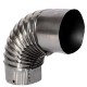 Cot pentru soba pe lemne, 90˚, 120mm, zincat