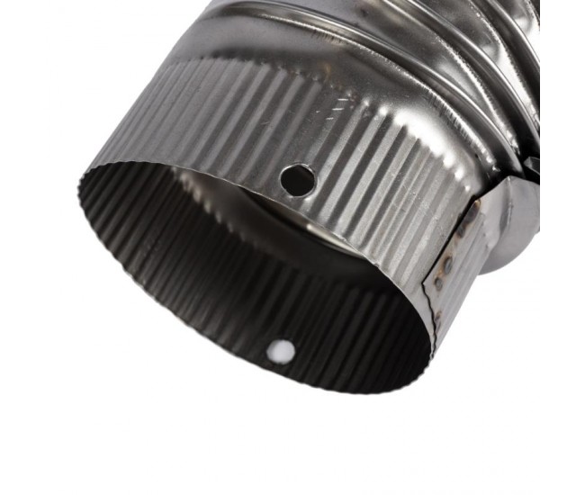 Cot pentru soba pe lemne 90˚ ø120mm 0.4mm, zincat