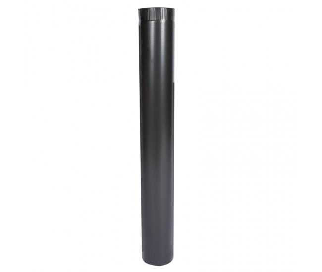 Burlan pentru soba pe lemne, 90 cm, 120 mm, gri mat