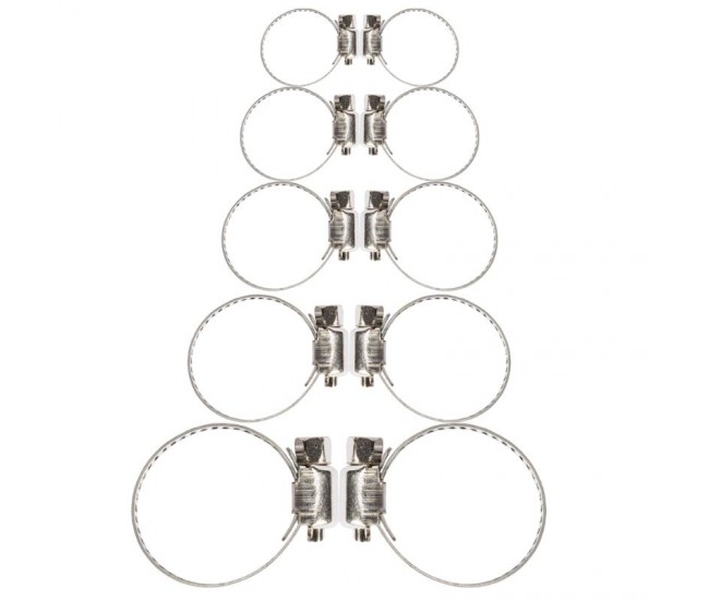 Set 10 coliere metalice micul fermier Ø8mm-27mm