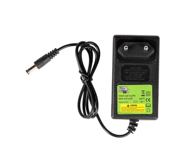 Motocoasa (trimmer) electrica micul fermier 20v, 2 acumulatori 4ah, maner simplu, motor fara perii