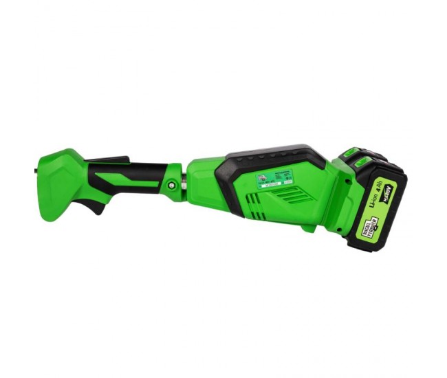 Motocoasa (trimmer) electrica micul fermier 2x20v, 2 acumulatori 4ah, maner simplu, motor fara perii