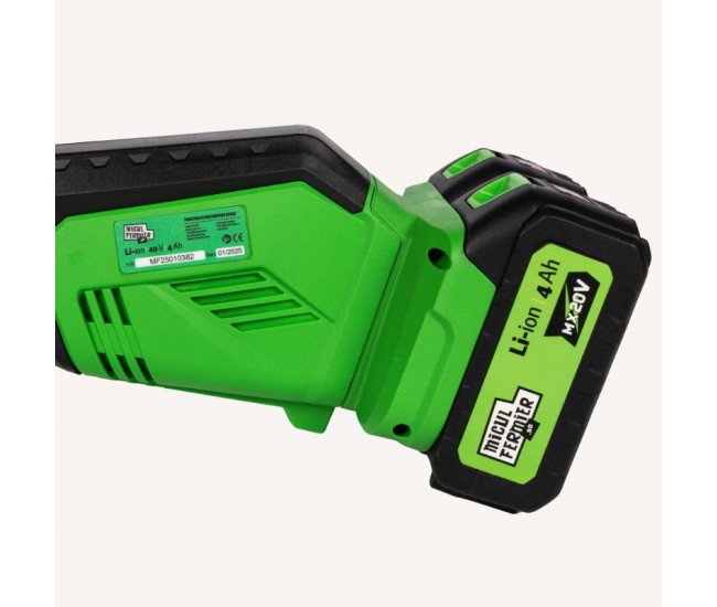 Motocoasa (trimmer) electrica micul fermier 2x20v, 2 acumulatori 4ah, maner simplu, motor fara perii