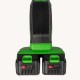 Motocoasa (trimmer) electrica micul fermier 2x20v, 2 acumulatori 4ah, maner simplu, motor fara perii