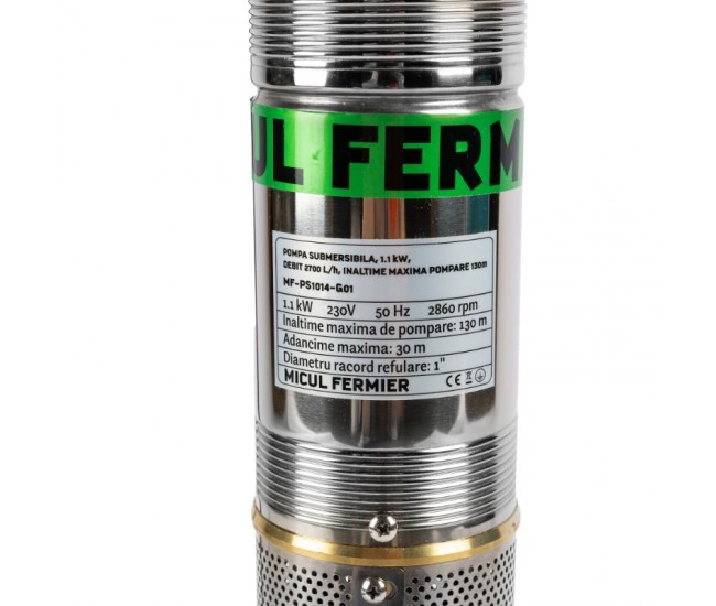 Pompa submersibila micul fermier, 1.1kw, 2700l/h h130m