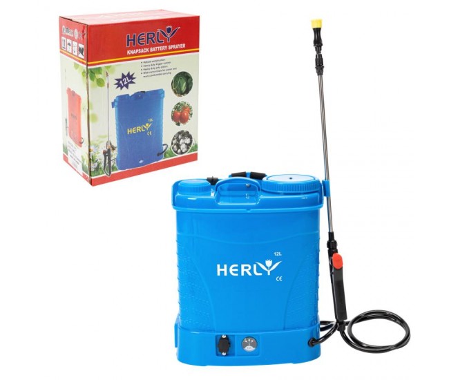 Pompa stropit cu acumulator 12l herly (albastra)