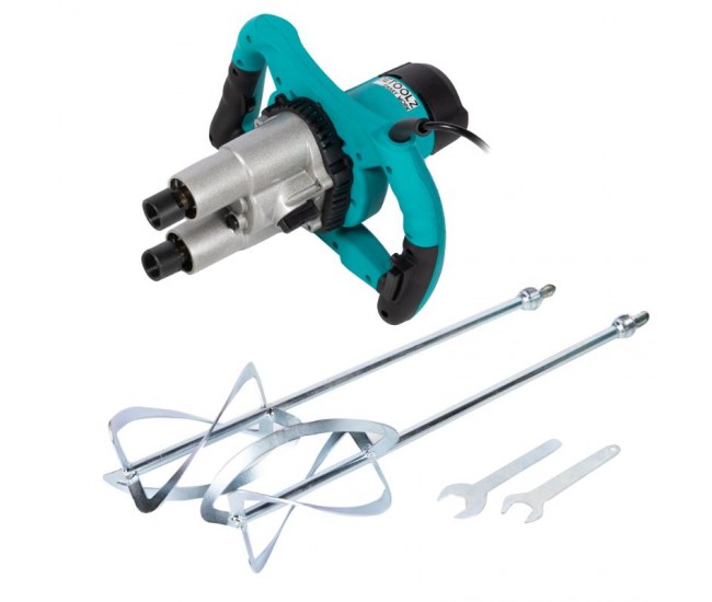 Amestecator materiale constructii detoolz putere 1800w, 2 palete
