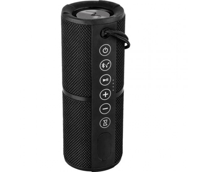 Boxa portabila bluetooth ecg bts k1 black elysium , rezistenta la apa ipx6, 2 x 4,5w, dsp