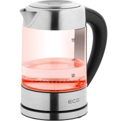 Cana fierbator din sticla ecg rk 1777 iluminare colora, 1,7 l, 2200 w, led